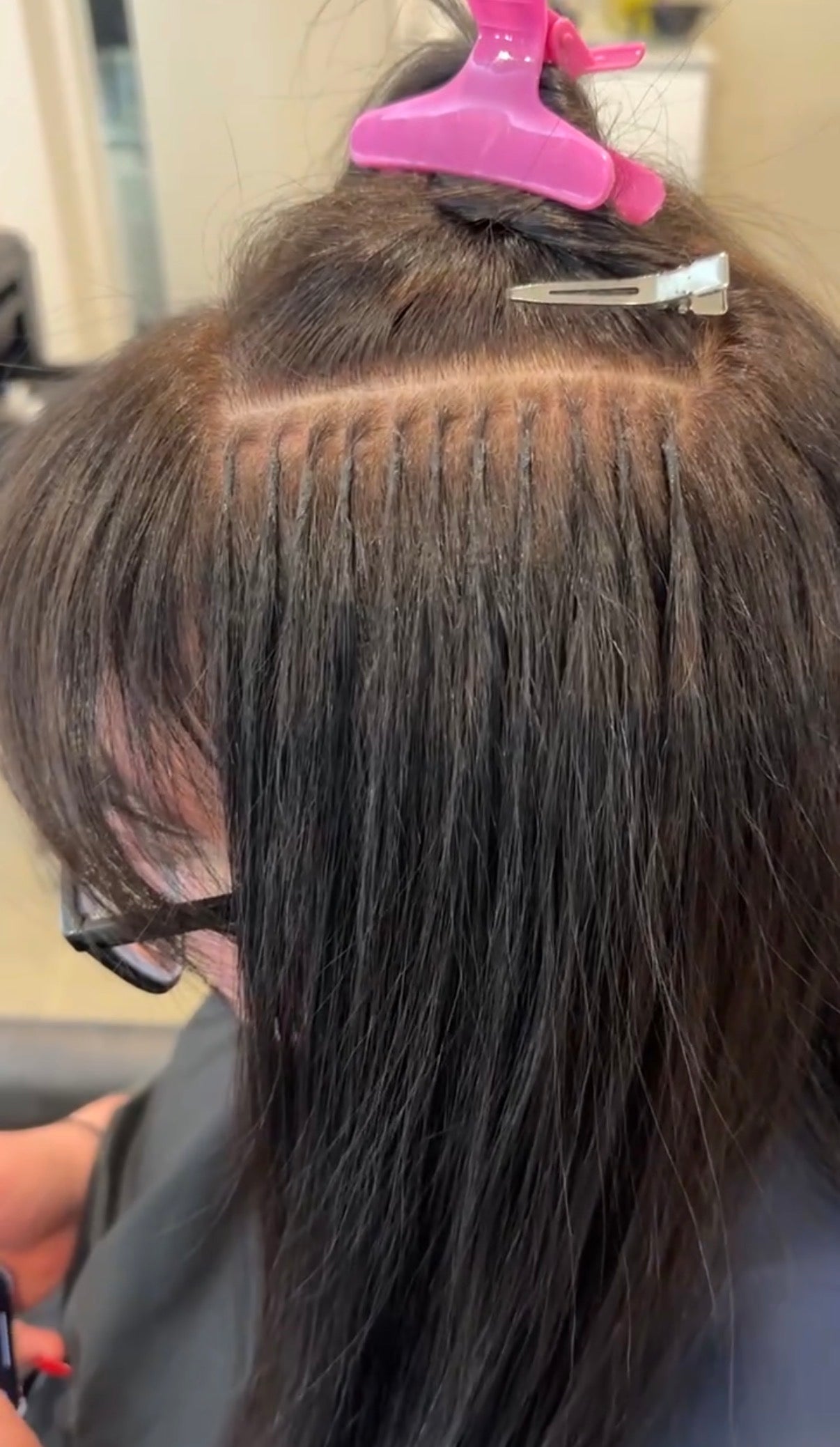Keratin Bond extension row at Nara Hair Co